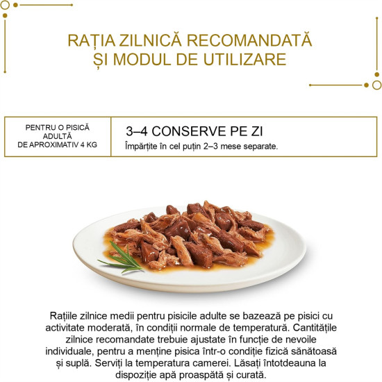 Gourmet Gold Duo – hrană umedă completă pentru pisici adulte, cu vită și pui, conservă 85 g